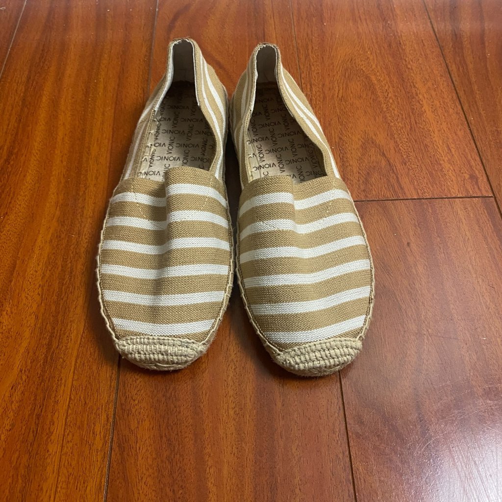 Vionic Espadrilles Striped Slip Ons
